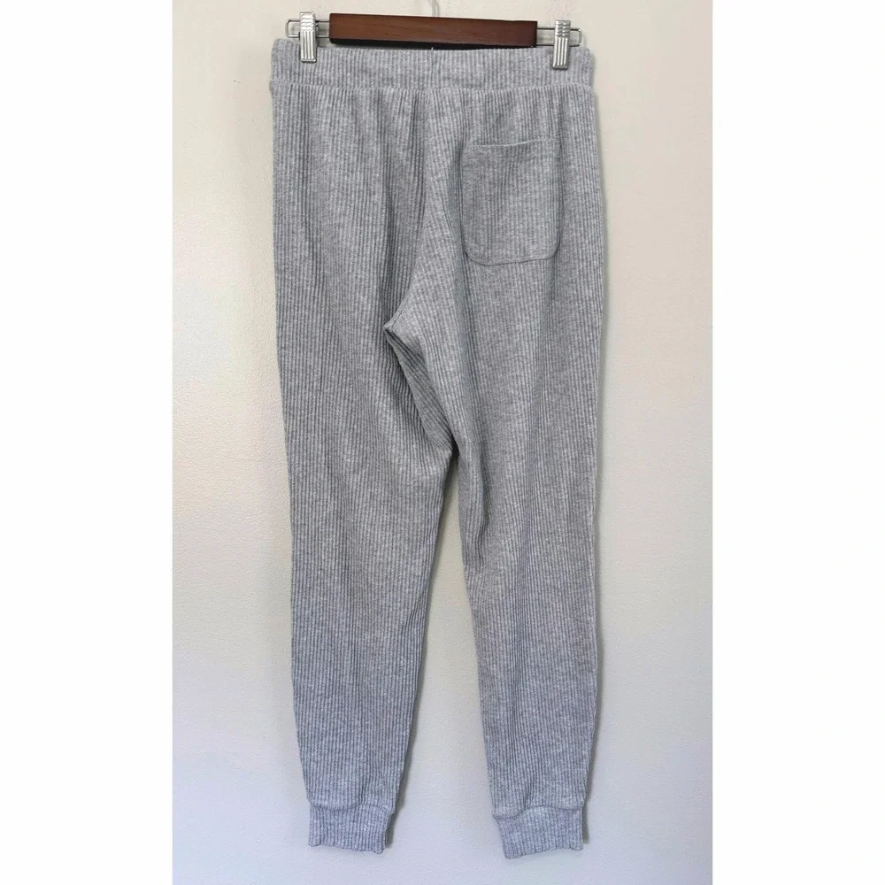 Alo Yoga Muse Sweatpants Women's Size S Heather Grey Ribbed Knit Joggers W5784R